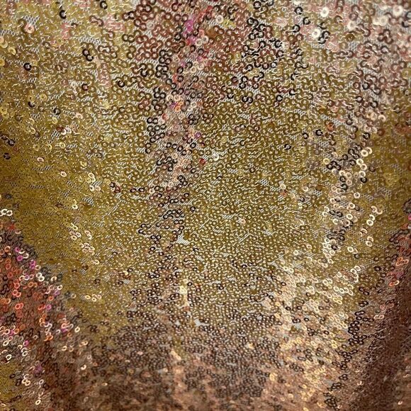 Rose Gold Sequin Formal Cocktail Wedding Dress Large/XL - Picture 9 of 16